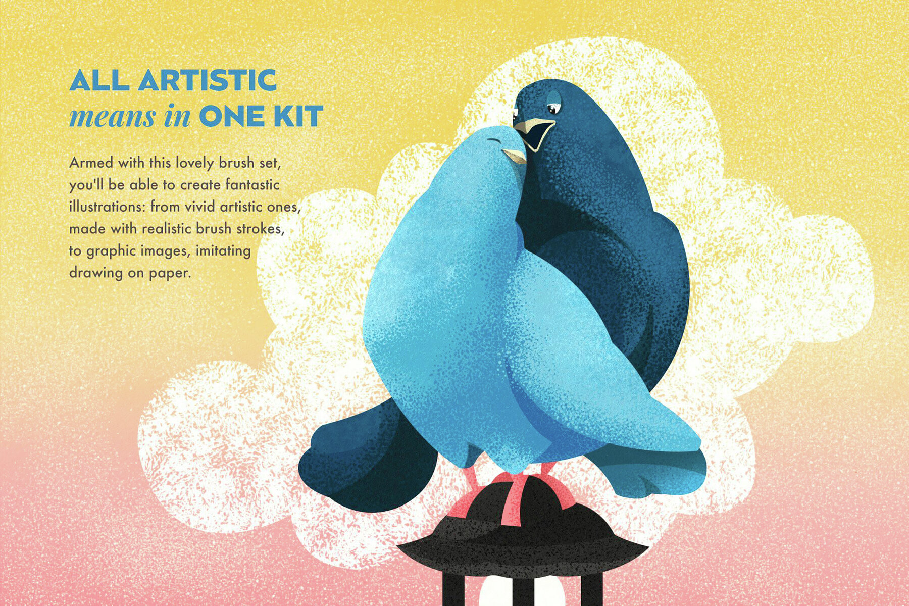 9 in 1 Illustrator Brushes Bundle 15