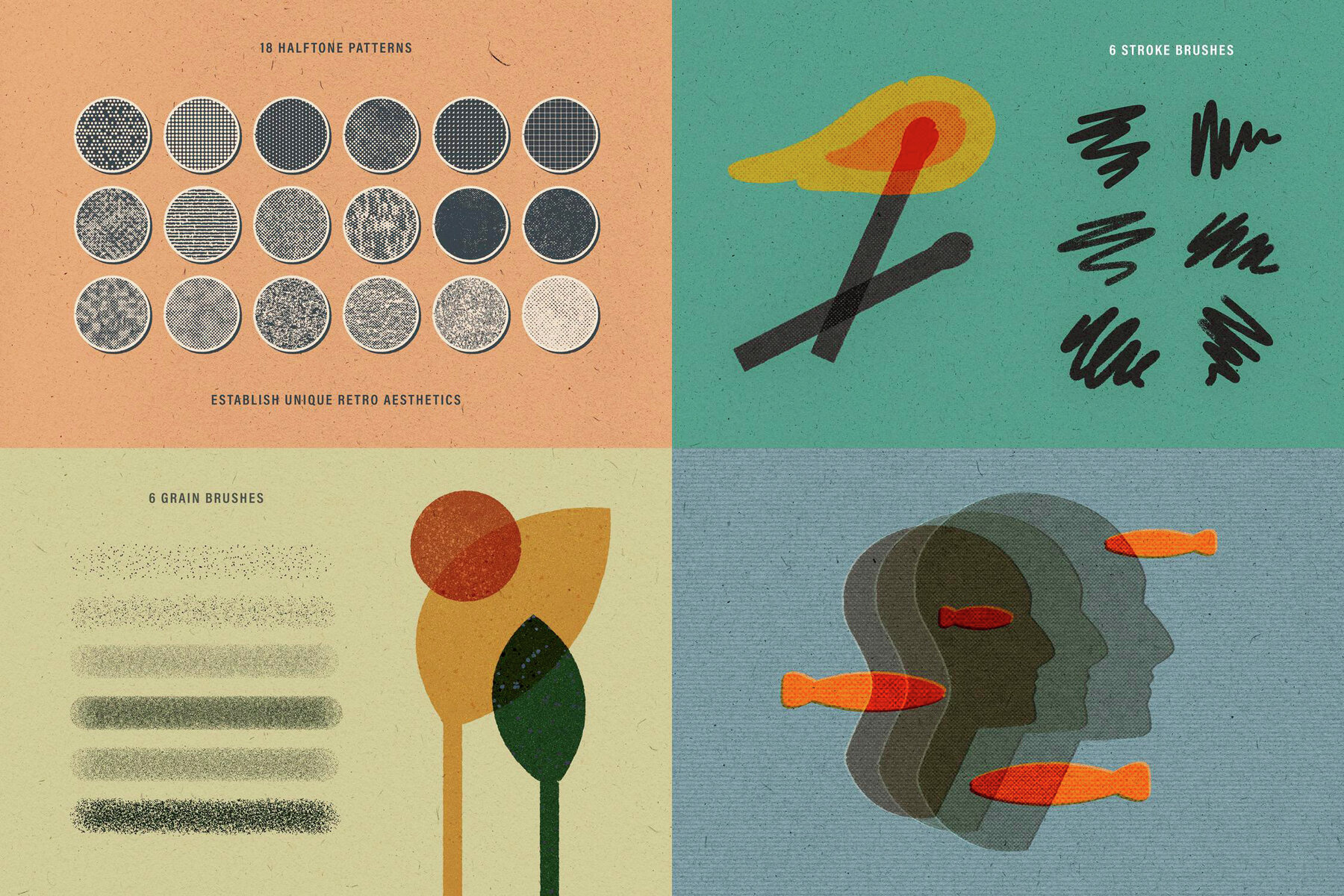 9 in 1 Illustrator Brushes Bundle 19