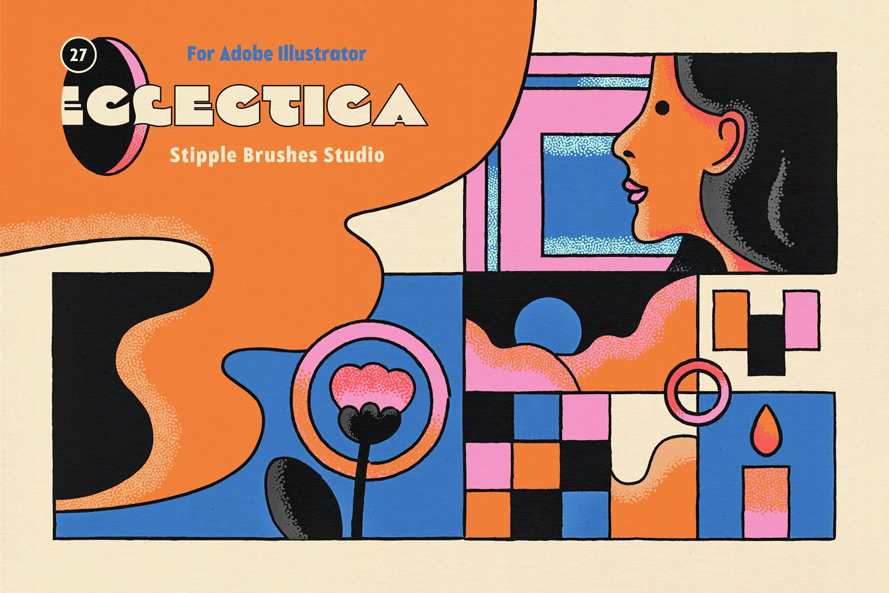 9 in 1 Illustrator Brushes Bundle 24