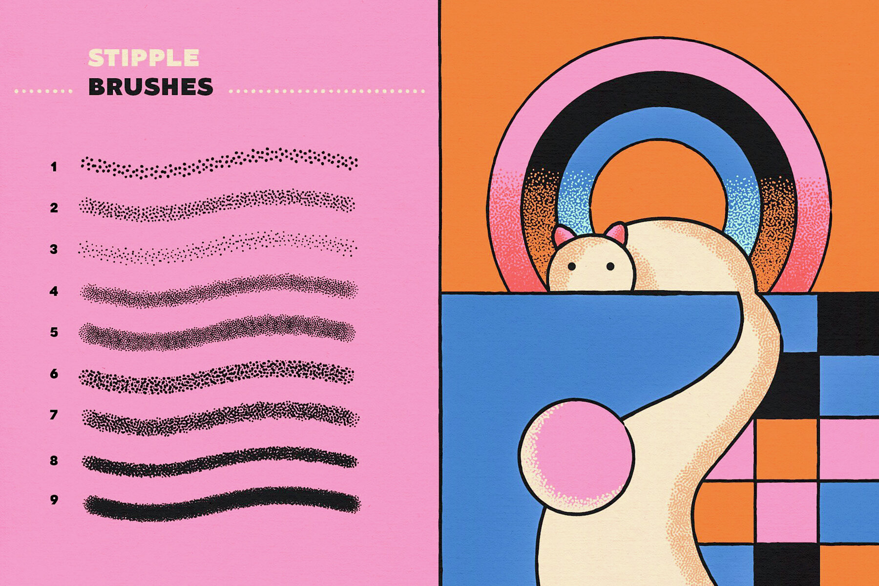 9 in 1 Illustrator Brushes Bundle 26