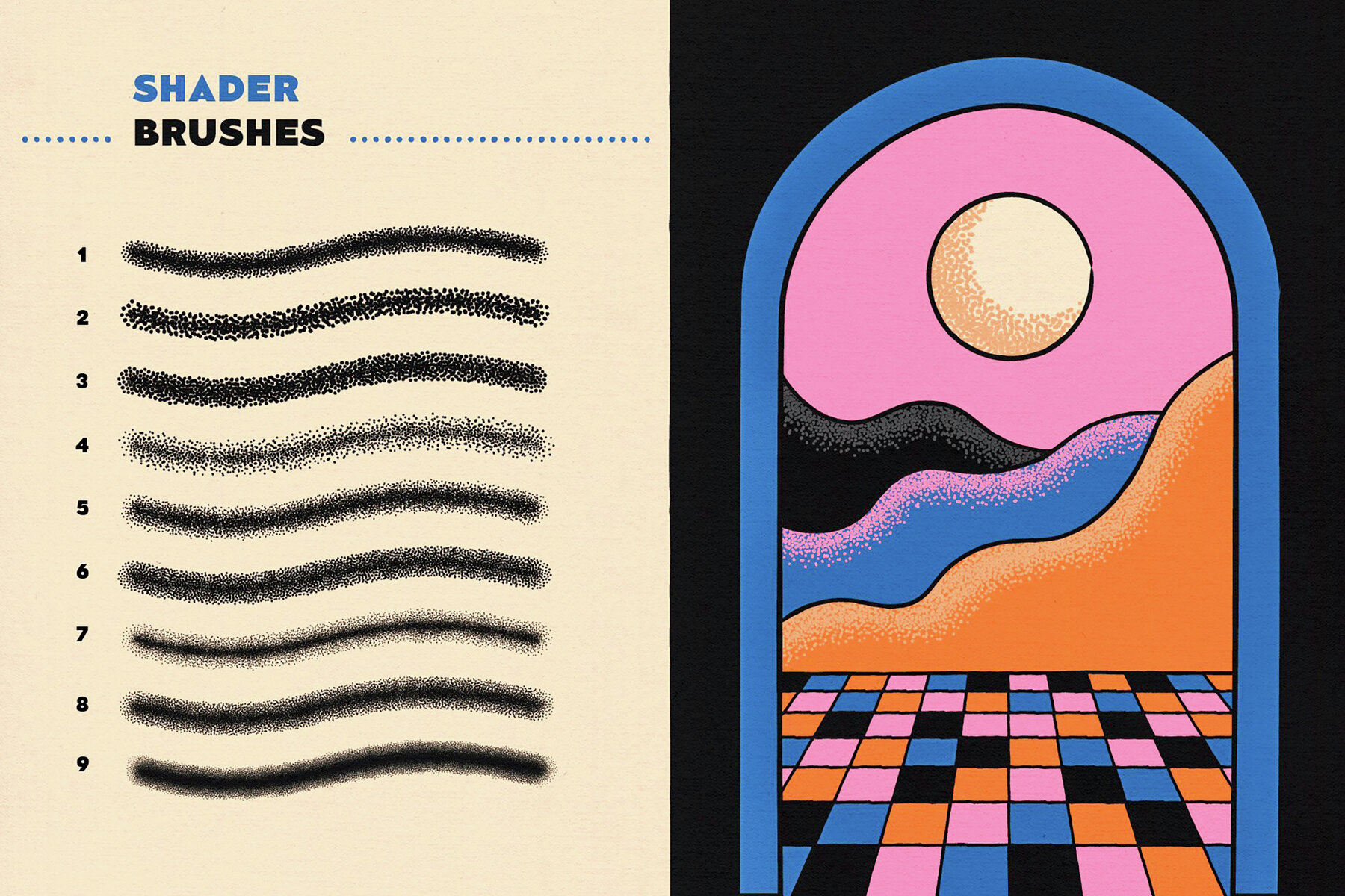 9 in 1 Illustrator Brushes Bundle 27