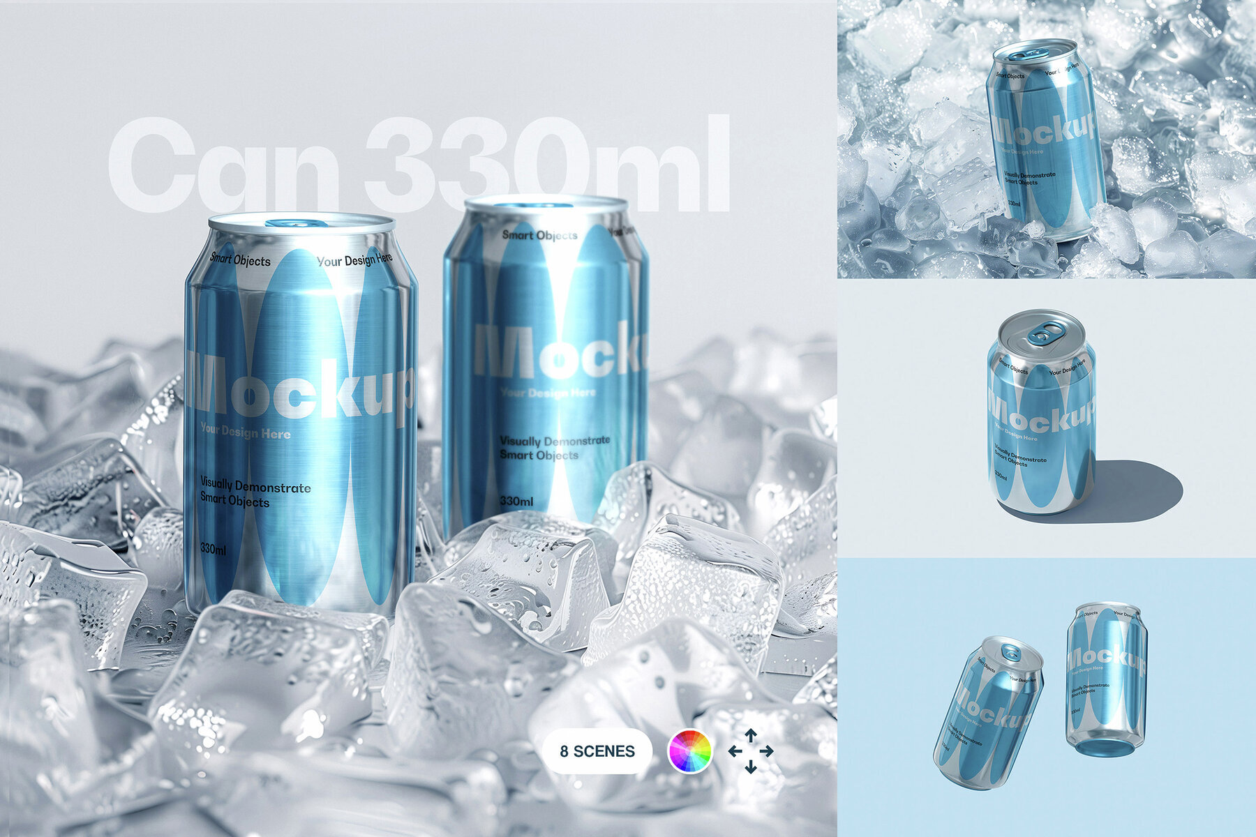 Frozen Can Mockup Set 1