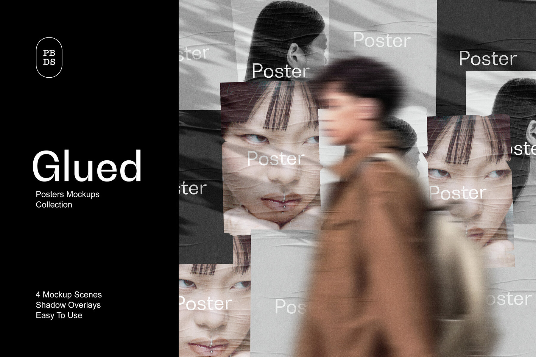 Glued Posters Mockups 1