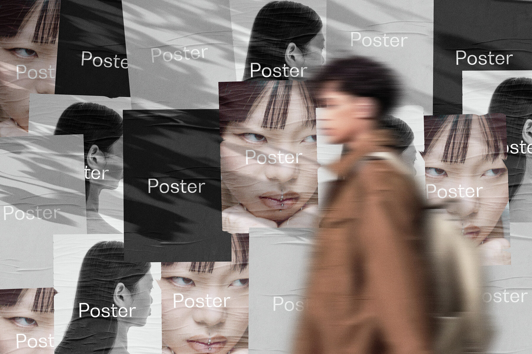 Glued Posters Mockups 5