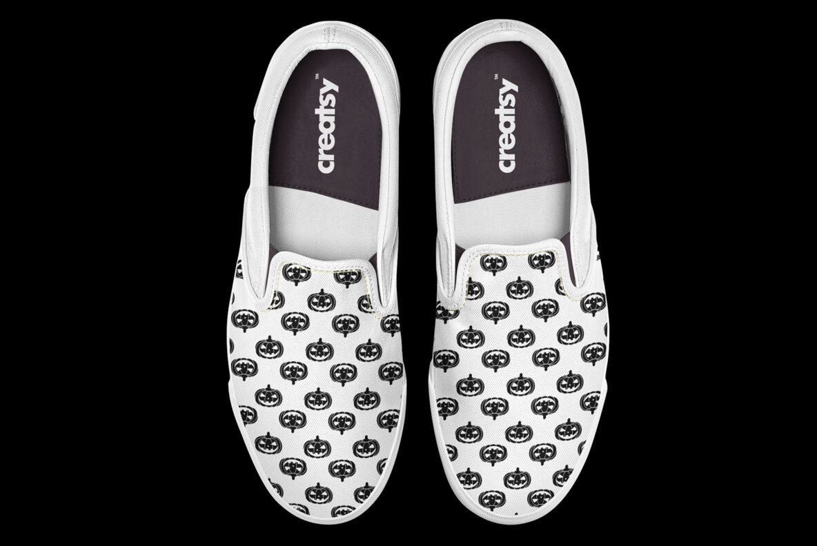 Black and white Halloween seamless pattern 4