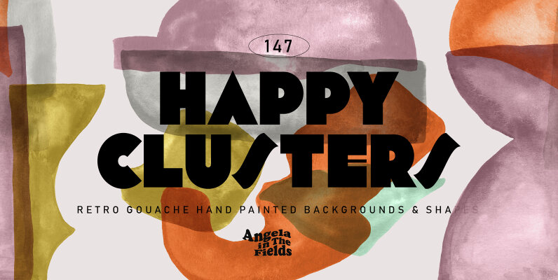 Happy Clusters Gouache Shapes