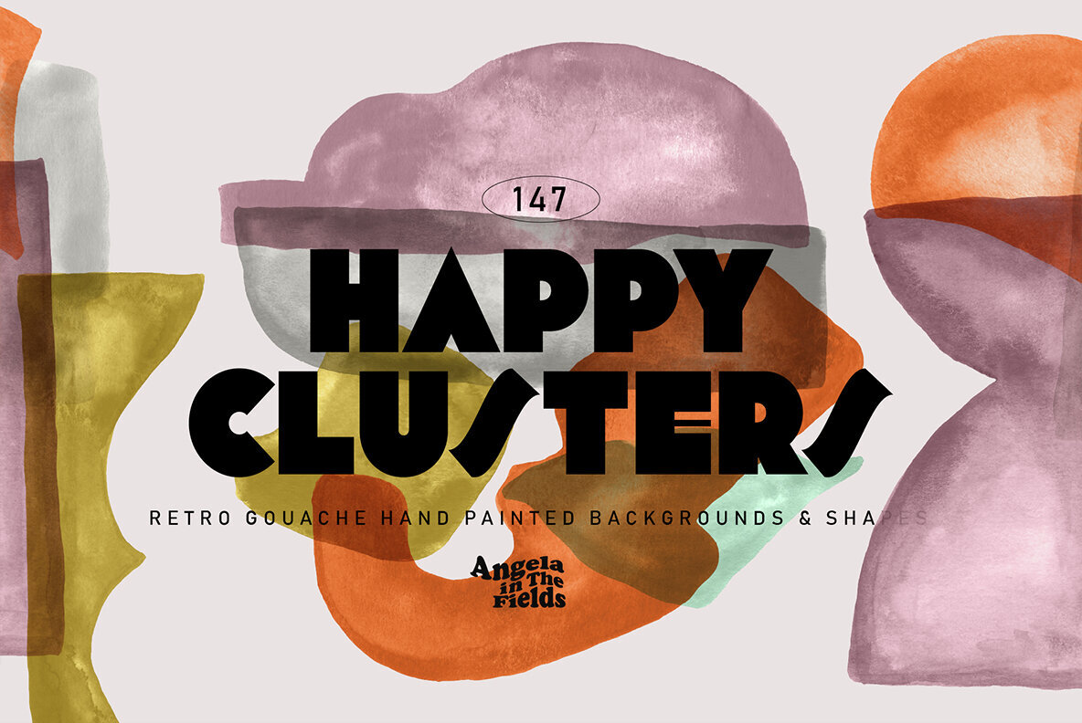 Happy Clusters Gouache Shapes 1