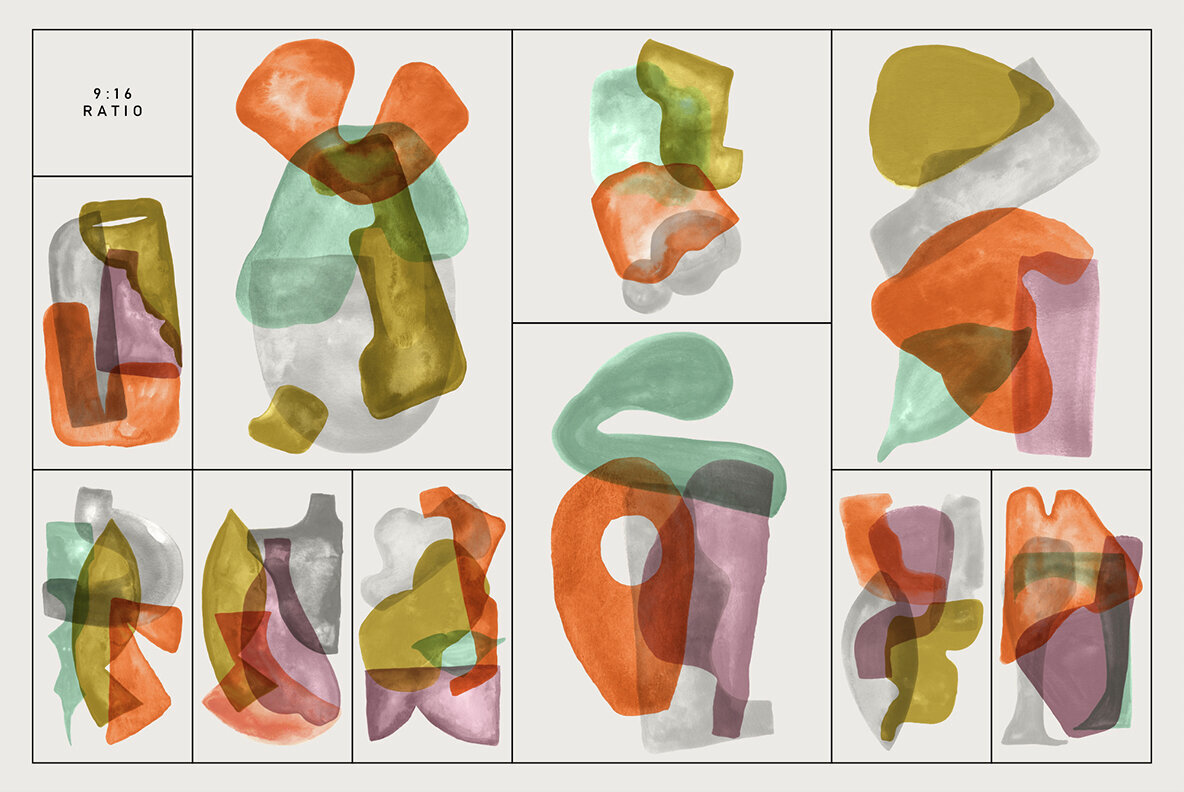 Happy Clusters Gouache Shapes 2