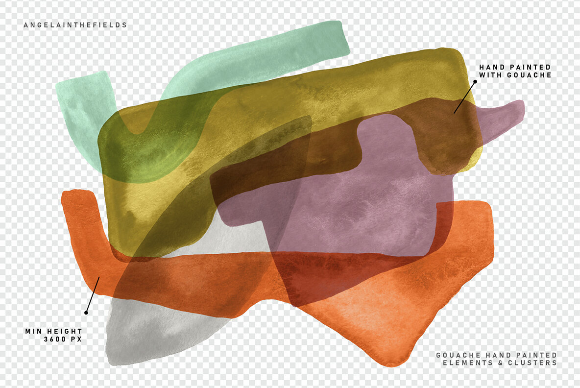 Happy Clusters Gouache Shapes 3