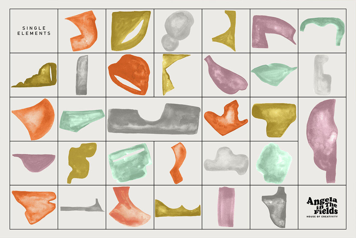 Happy Clusters Gouache Shapes 4