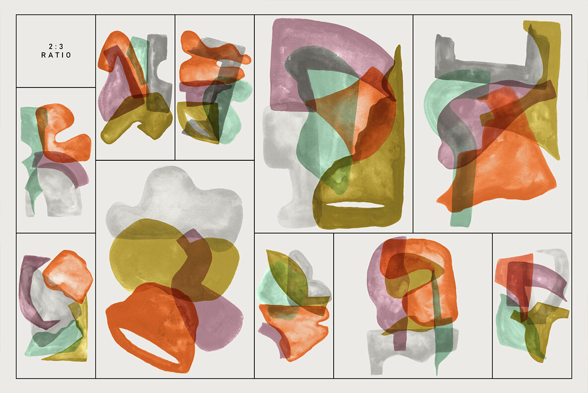 Happy Clusters Gouache Shapes 13