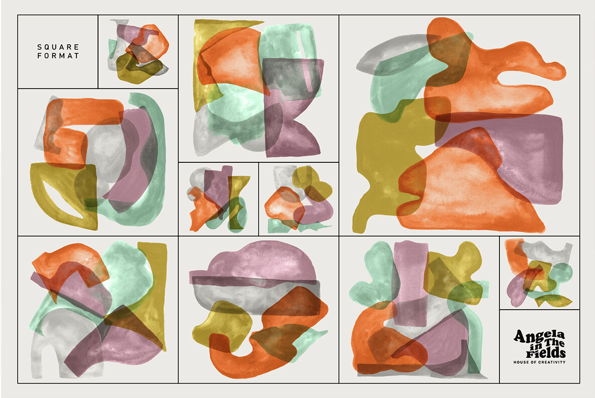 Happy Clusters Gouache Shapes 15