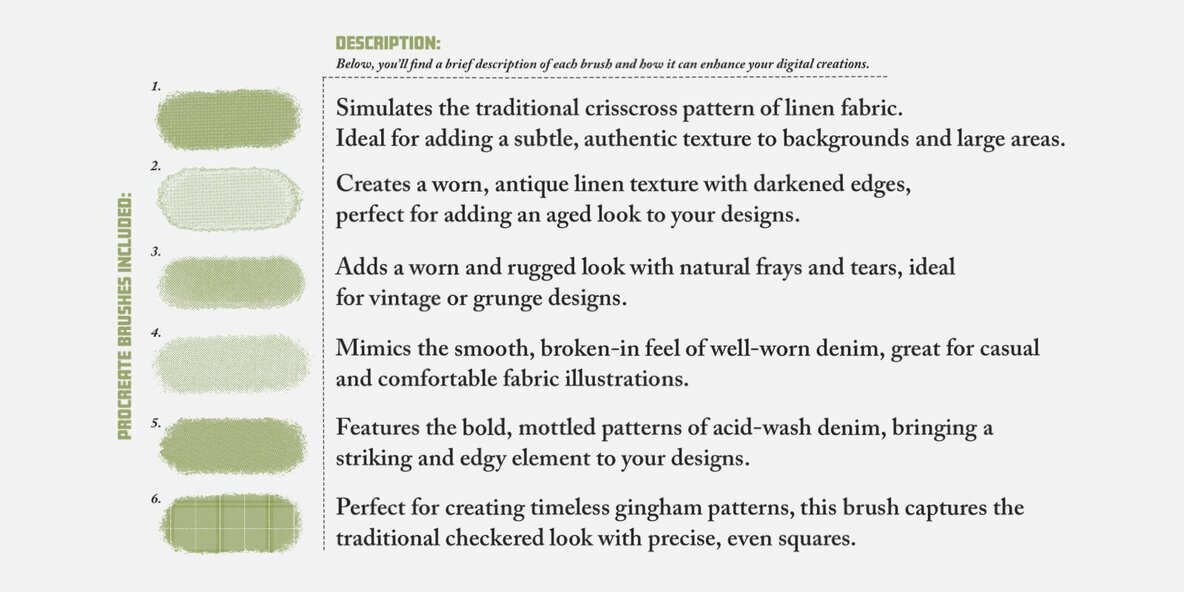 Fabrics   Textiles Procreate Brushes 2