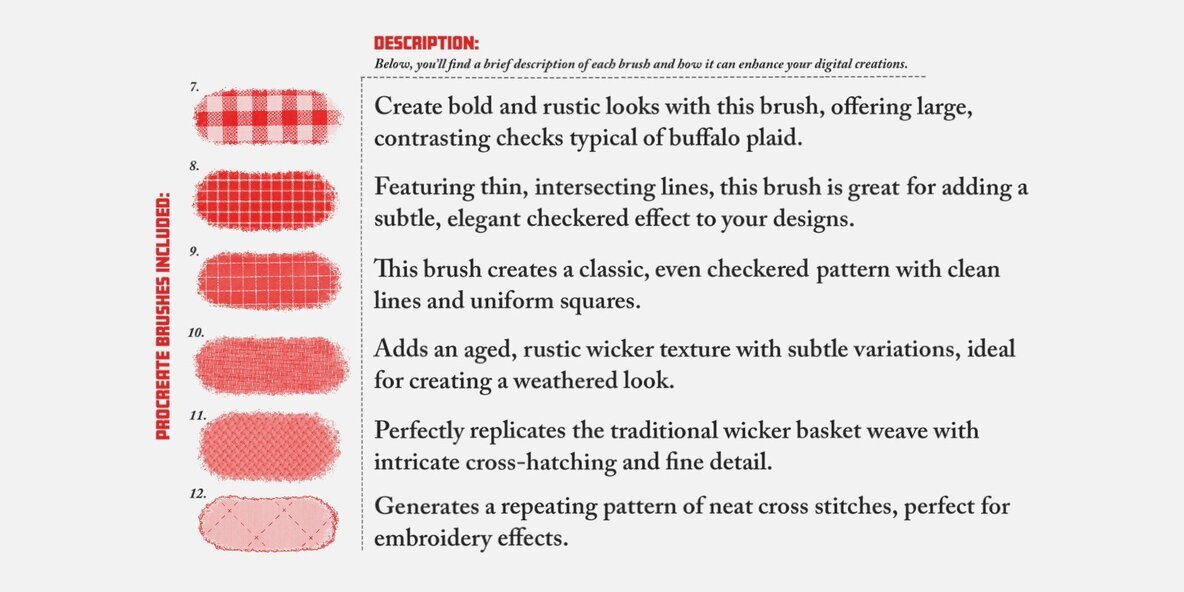 Fabrics   Textiles Procreate Brushes 3