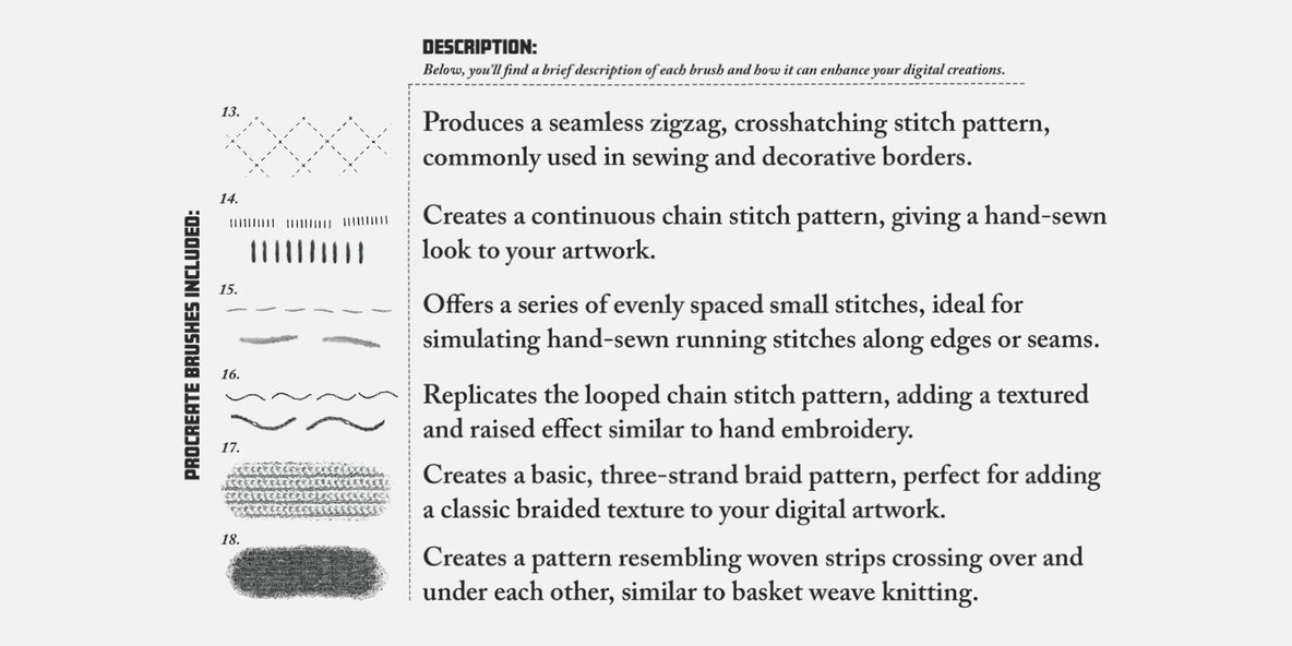 Fabrics   Textiles Procreate Brushes 4