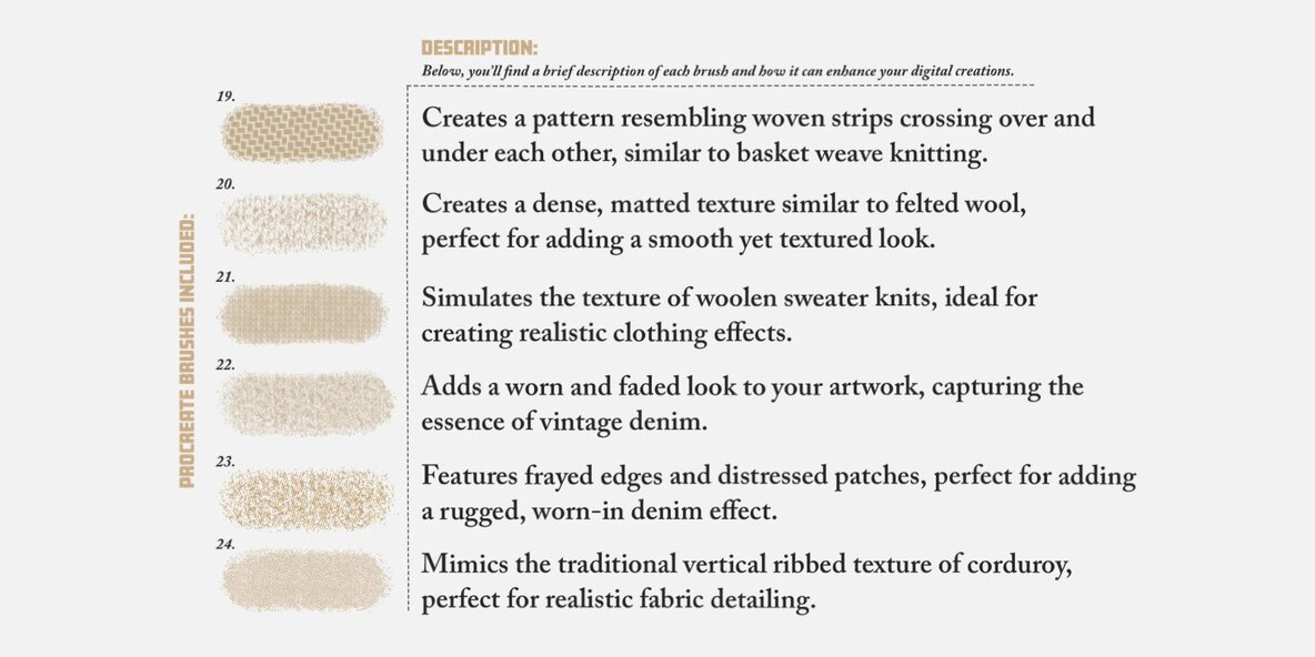 Fabrics   Textiles Procreate Brushes 5