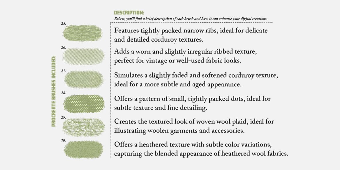 Fabrics   Textiles Procreate Brushes 6