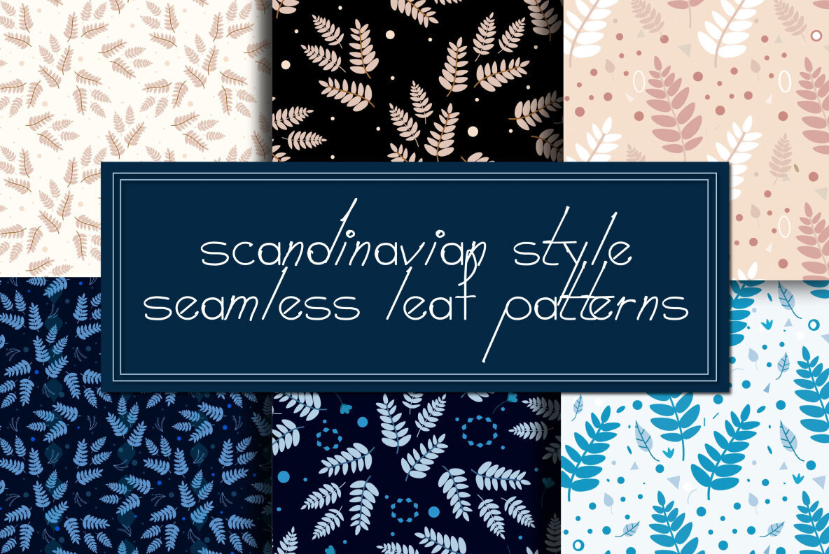 Botanical Scandinavian Patterns 1
