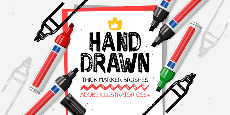 Thick and Dry Marker Brushes