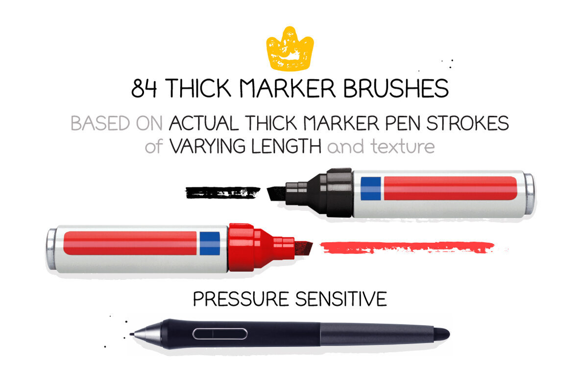 Thick and Dry Marker Brushes 2