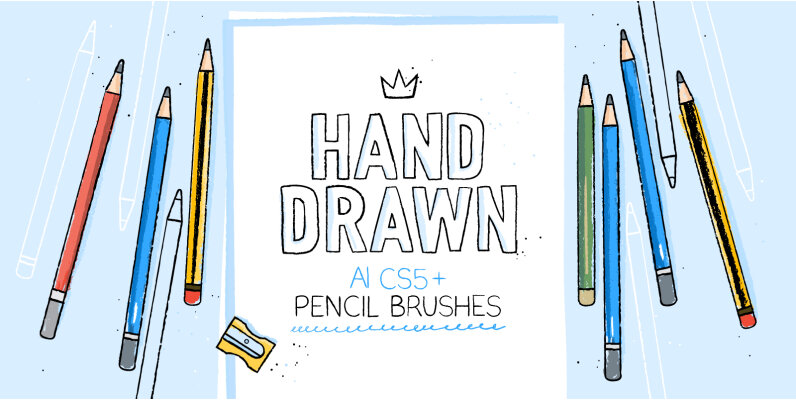 Hand Drawn Pencil brushes