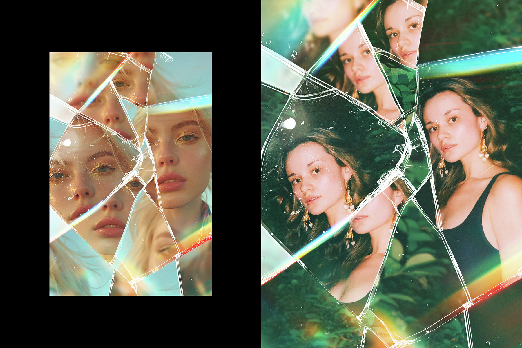 Fractured Broken Glass Photo Effect 5