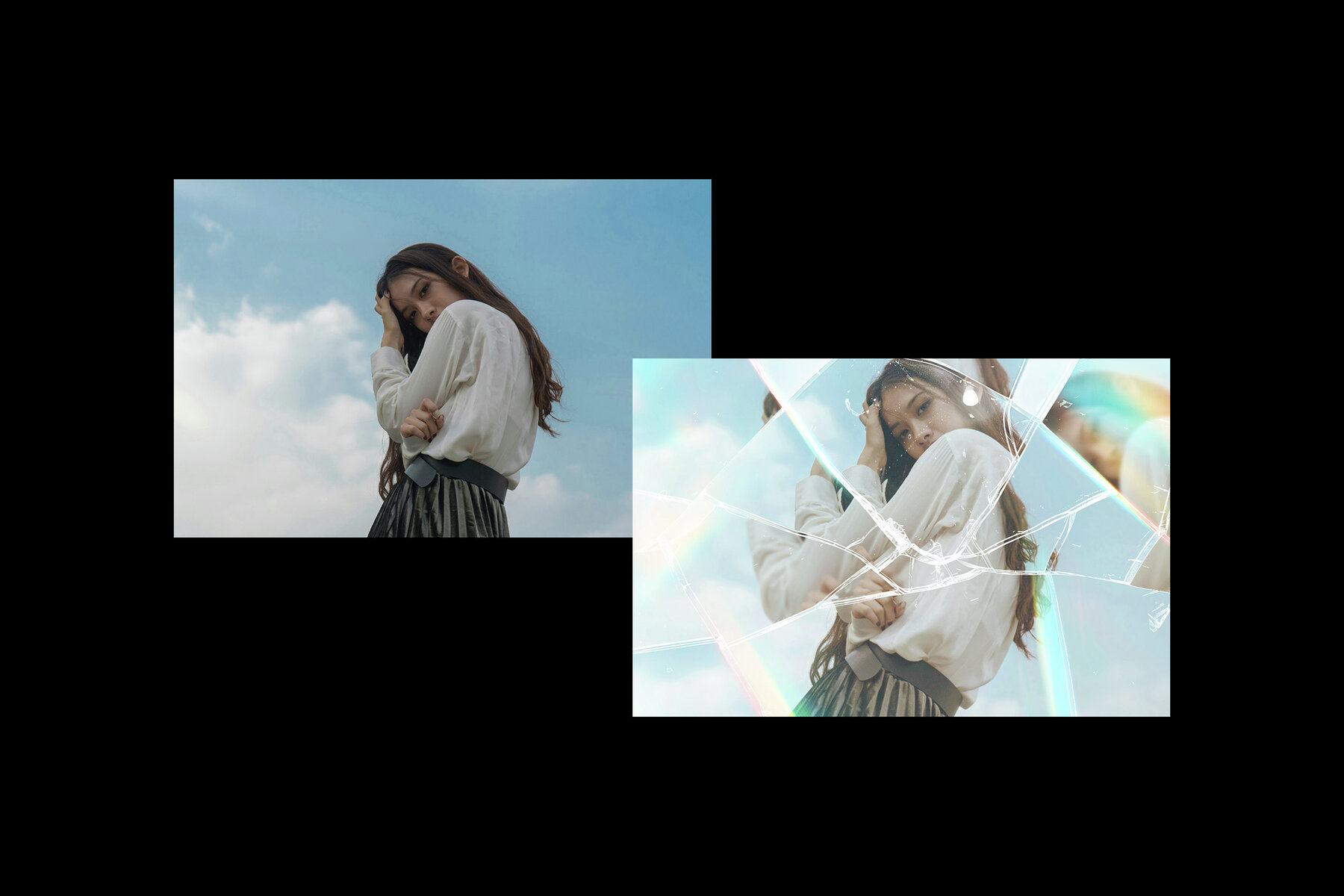 Fractured Broken Glass Photo Effect 7