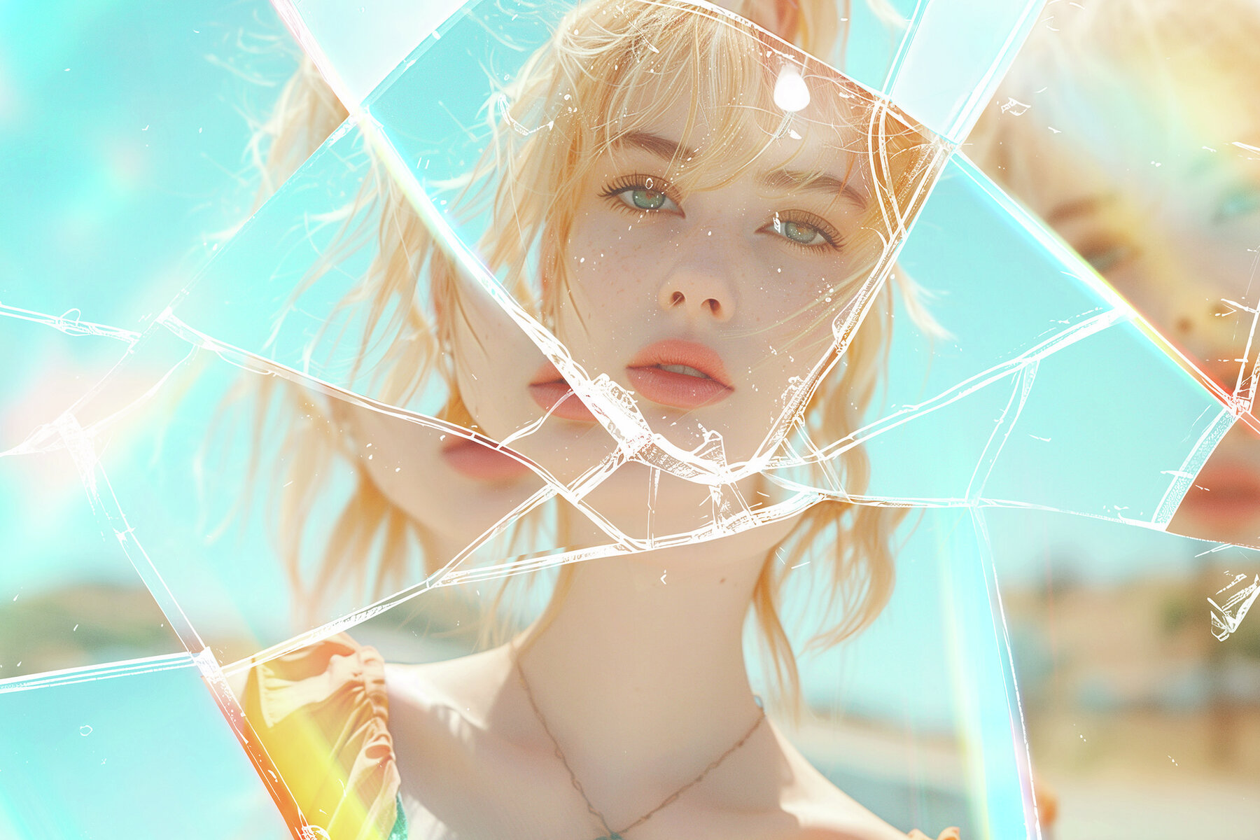 Fractured Broken Glass Photo Effect 9