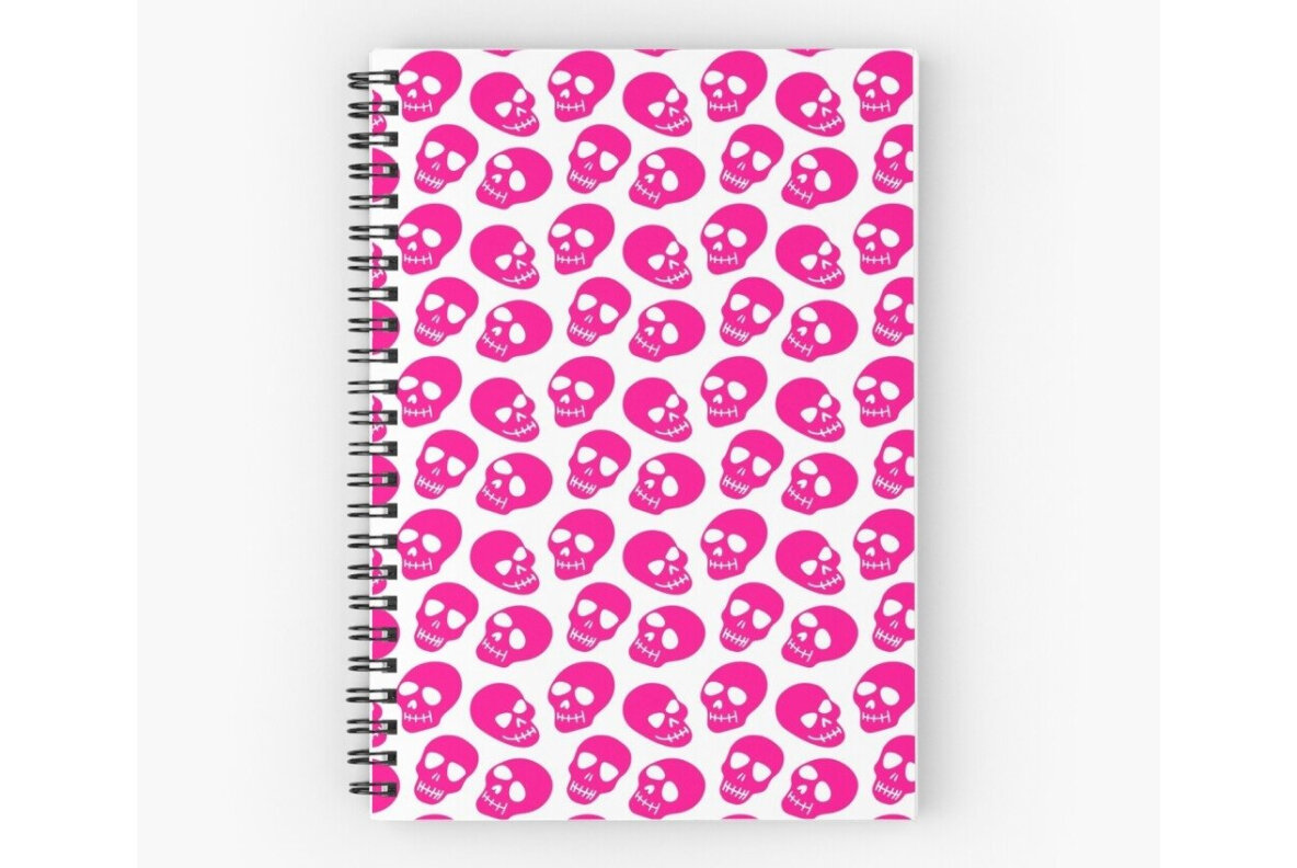 Pink Halloween seamless patterns 4