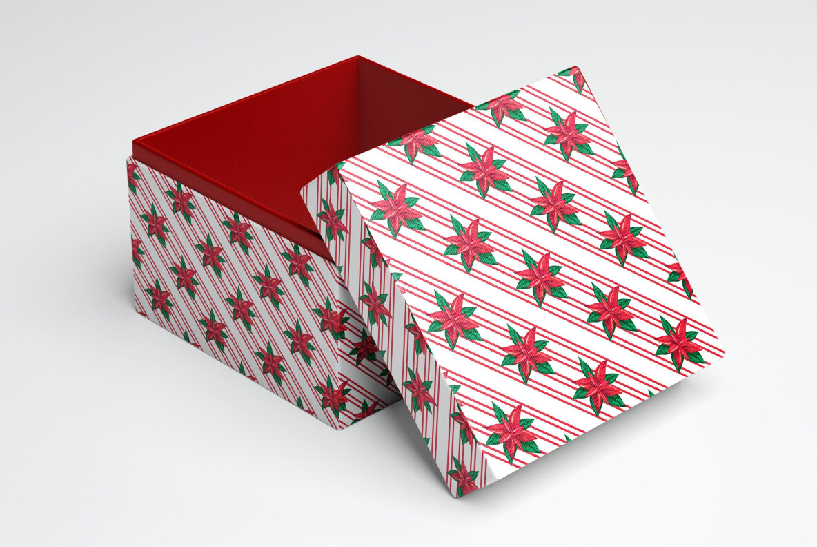 Watercolor Christmas patterns 5