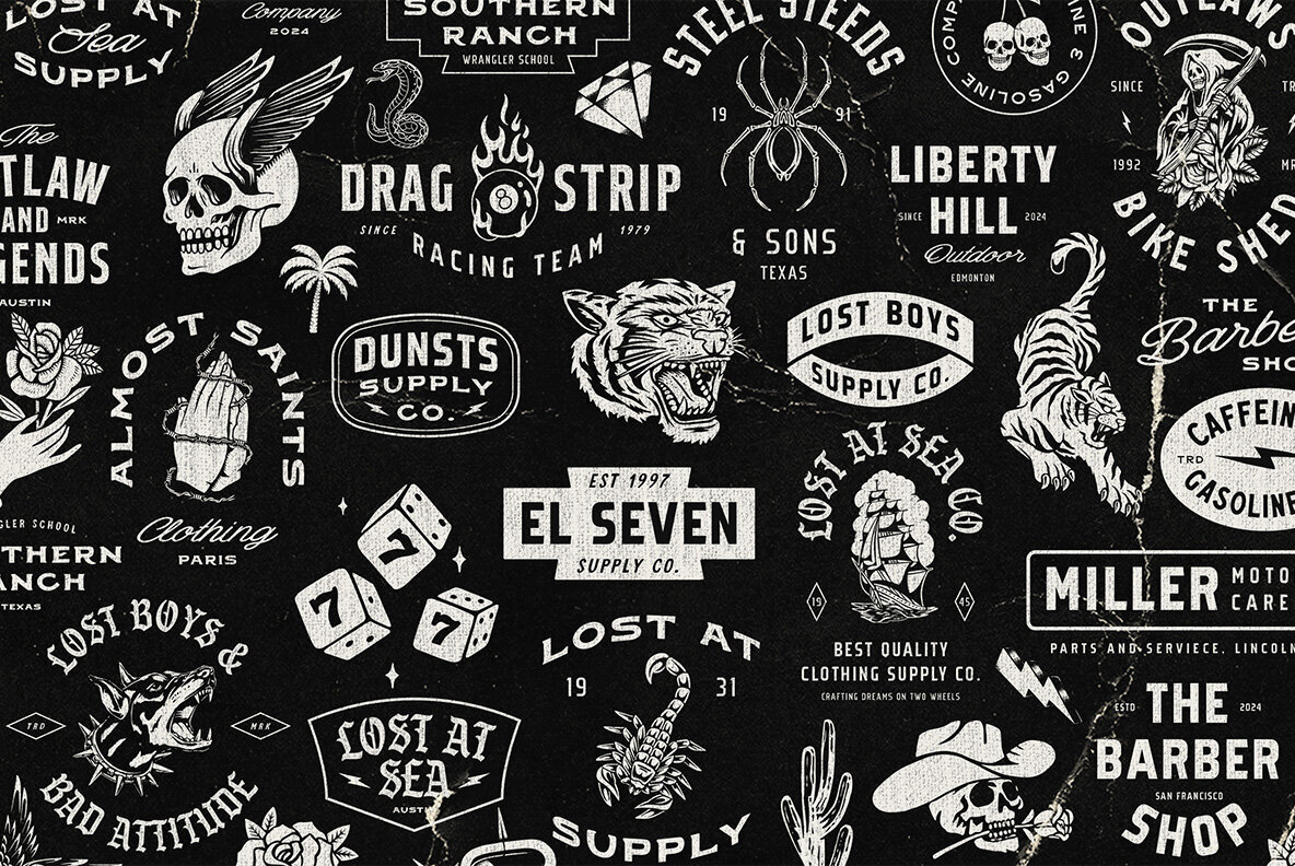50 Retro Logos Bundle 3