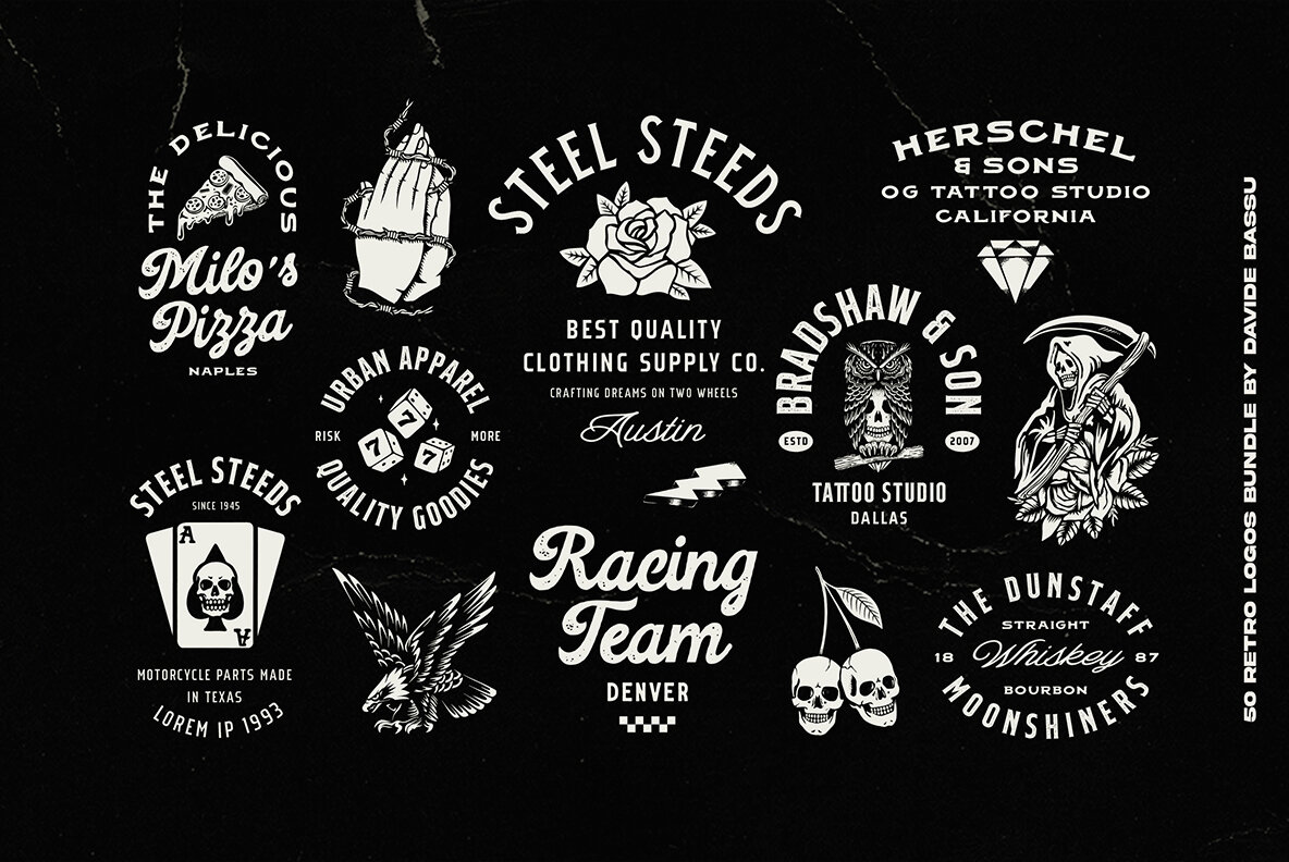 50 Retro Logos Bundle 9