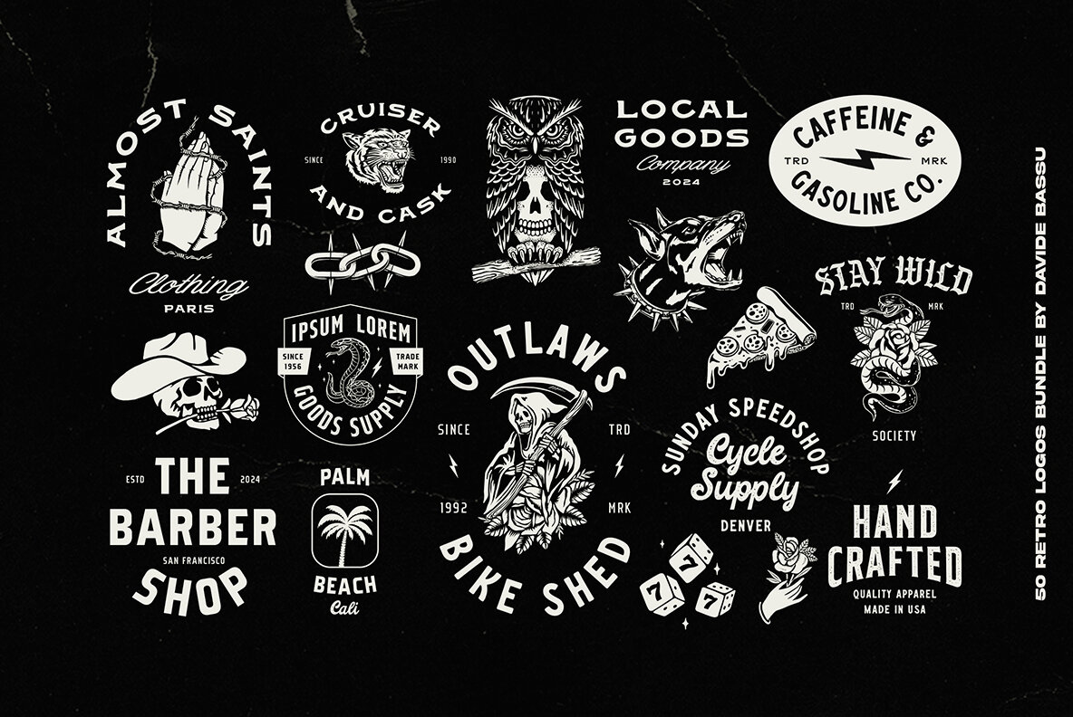 50 Retro Logos Bundle 11