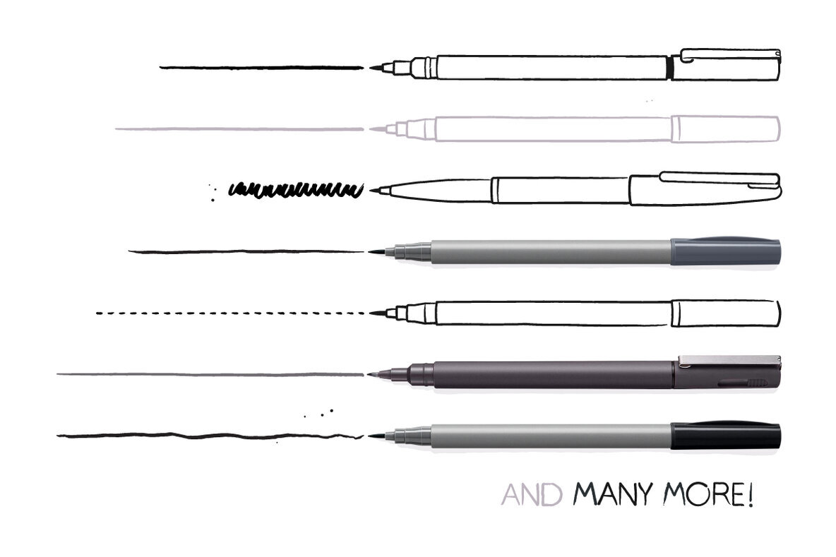 Pigment Pen Brushes 3