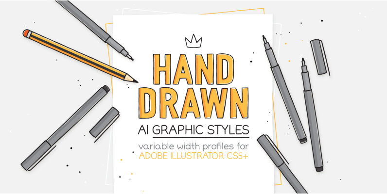 Hand Drawn Styles and Brushes Vol 1