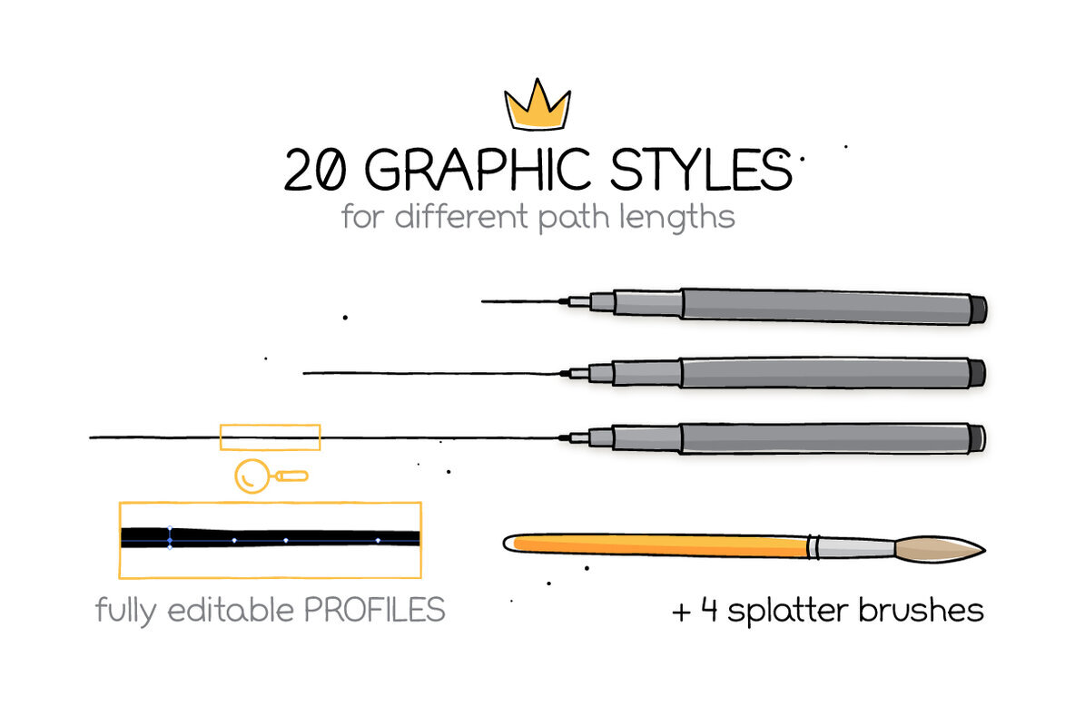Hand Drawn Styles and Brushes Vol 1 2