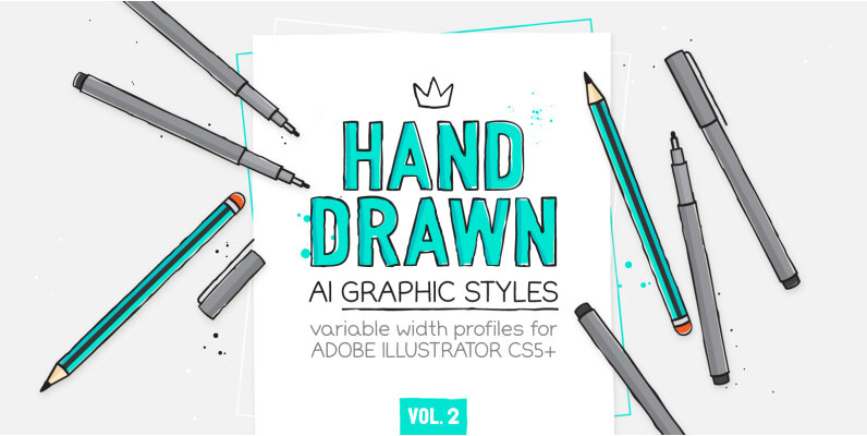 Hand Drawn Styles   Brushes Vol 2