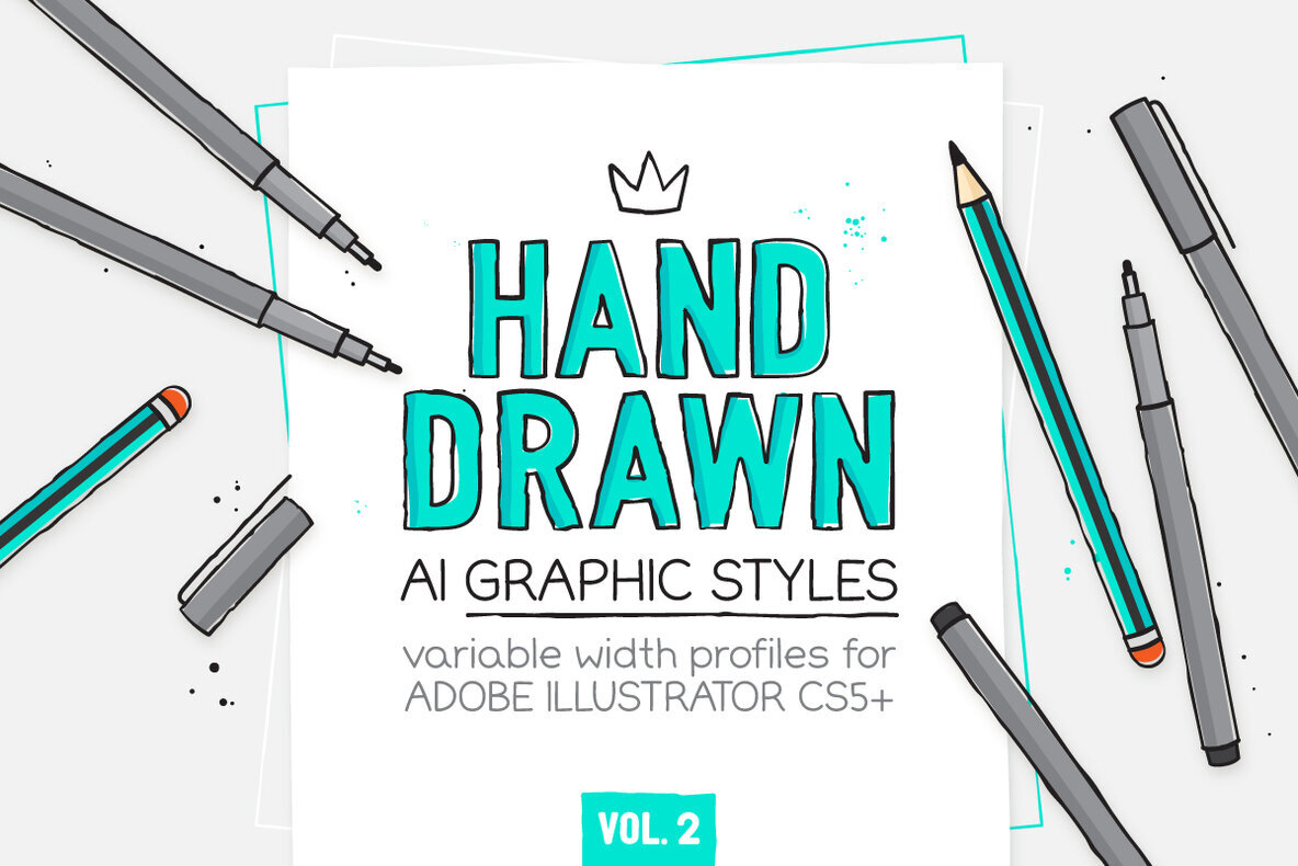 Hand Drawn Styles   Brushes Vol 2 1