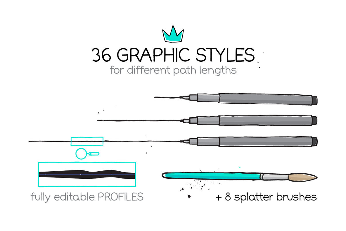 Hand Drawn Styles   Brushes Vol 2 2