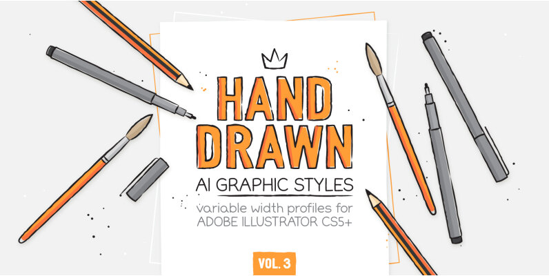 Hand Drawn Styles   Brushes Vol 3