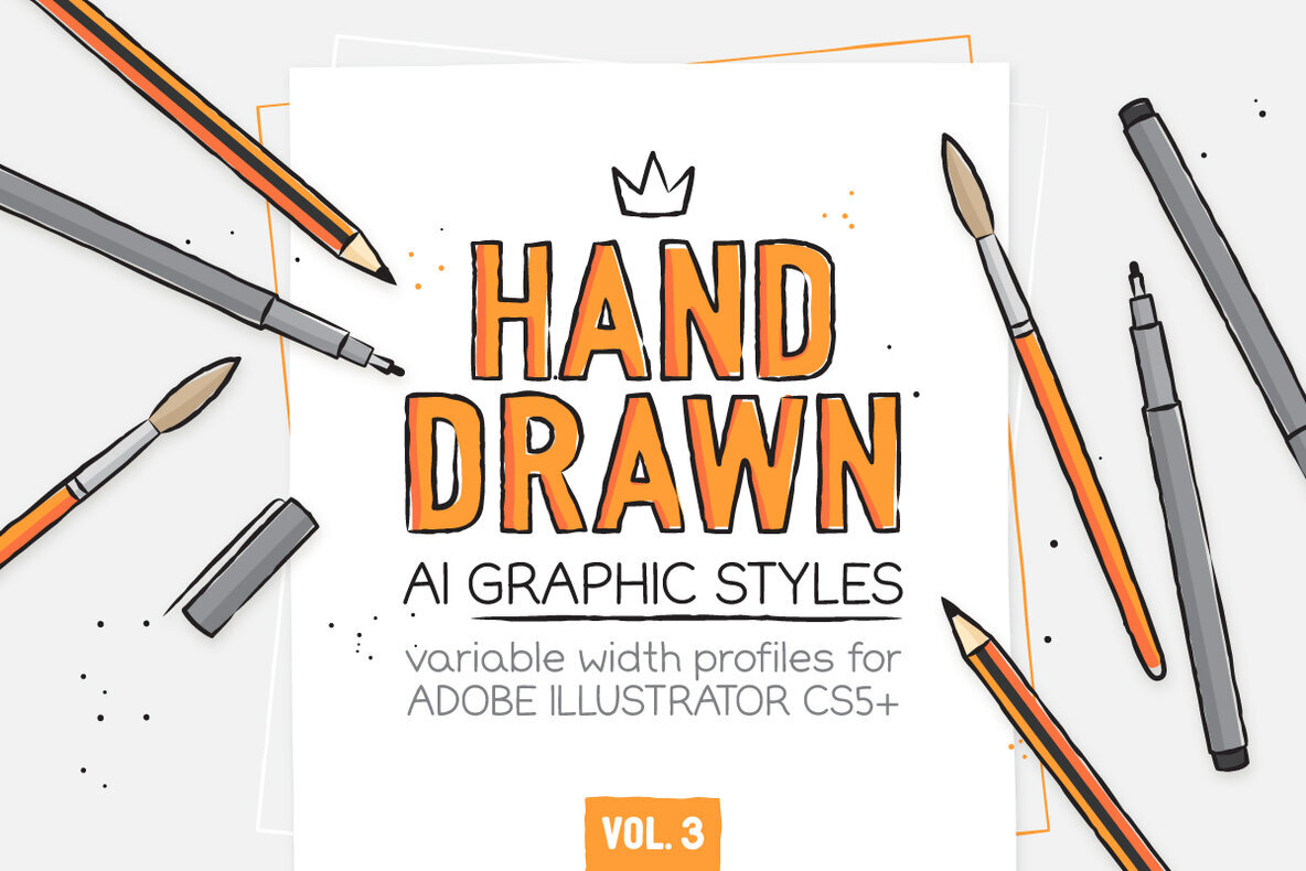 Hand Drawn Styles   Brushes Vol 3 1