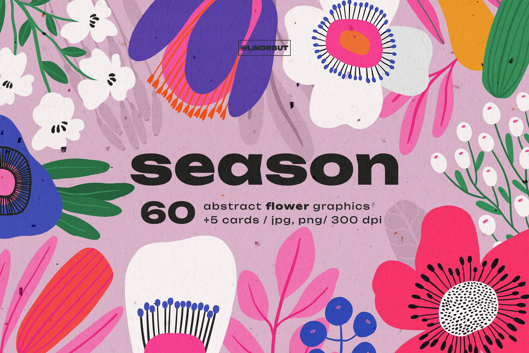 Season Abstract Modern Flowers 1