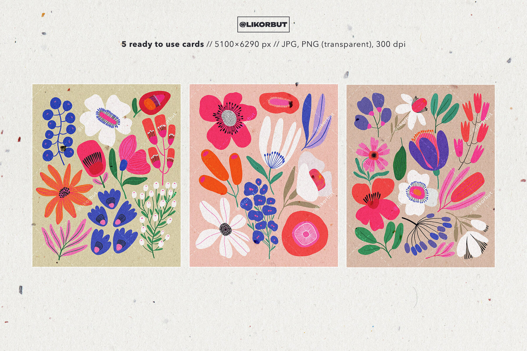 Season Abstract Modern Flowers 6