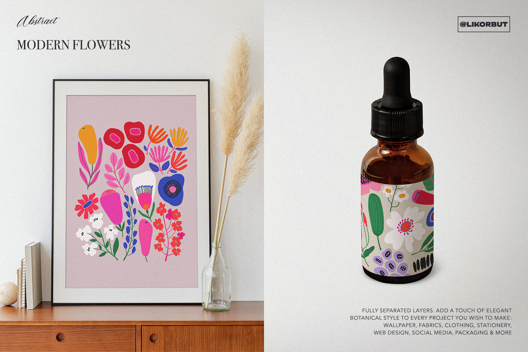 Season Abstract Modern Flowers 8