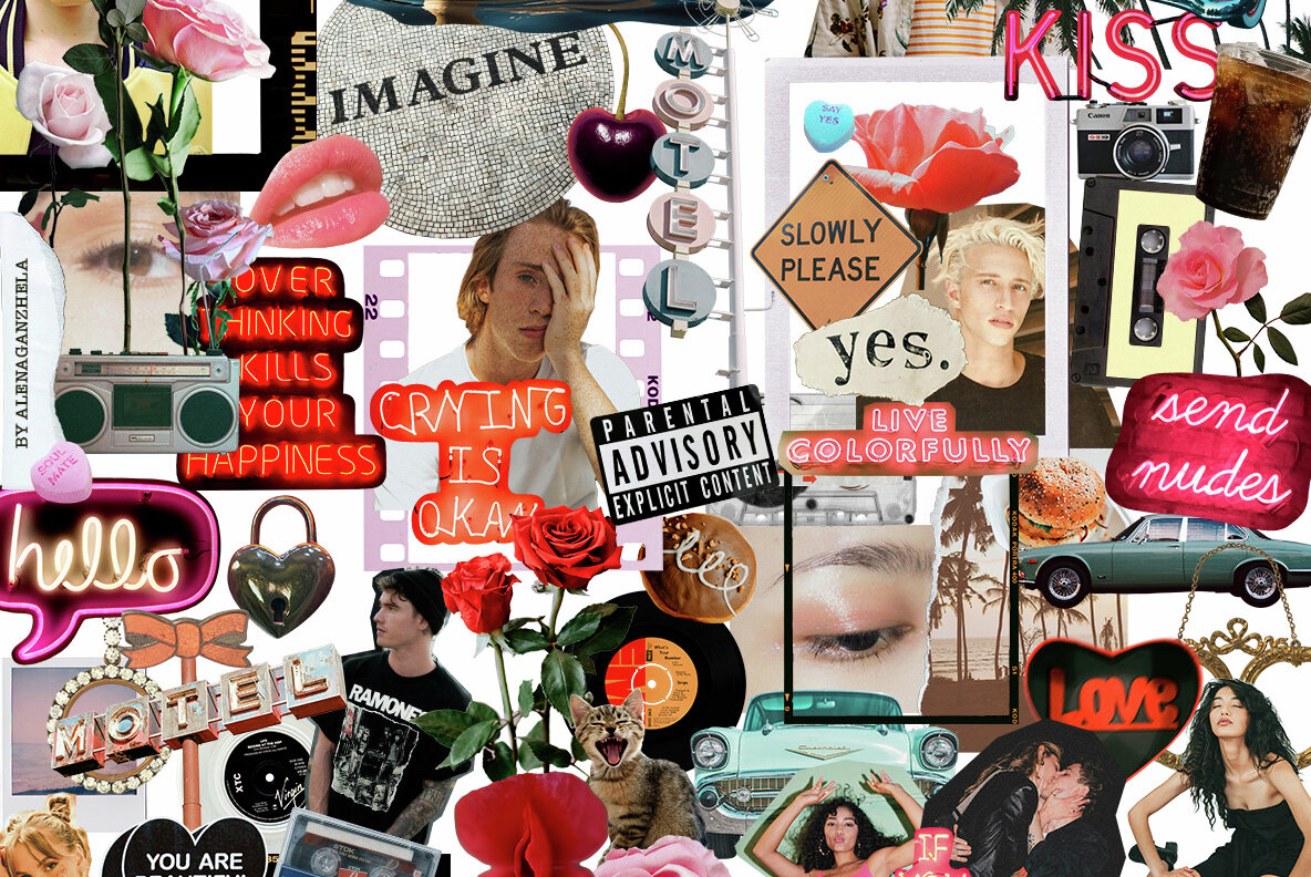 Broken Hearts   Mixed Media Collage Pack 4