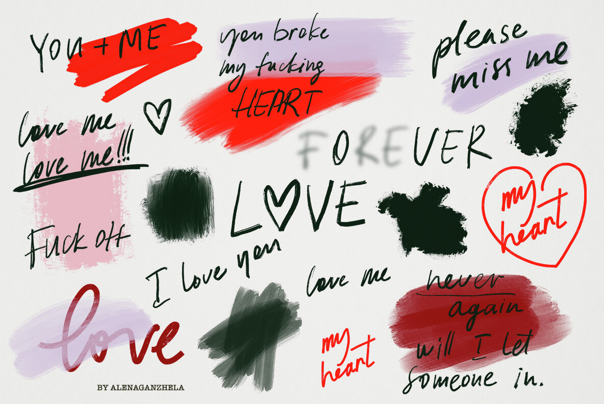 Broken Hearts   Mixed Media Collage Pack 9