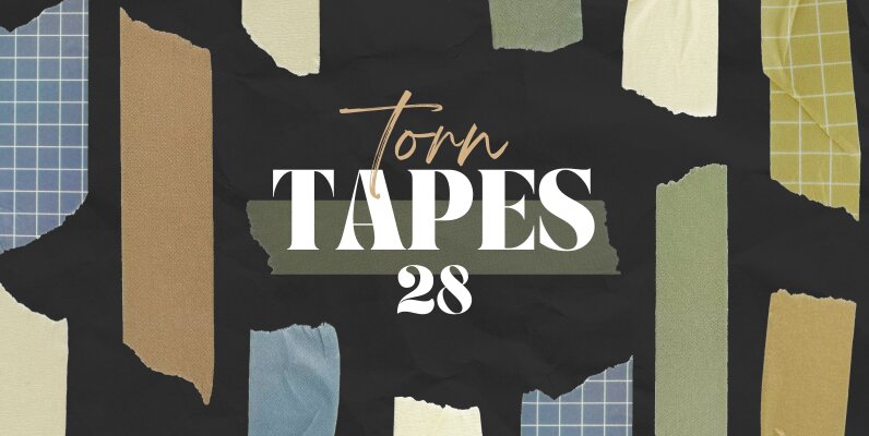 28 Colorful Torn Tapes