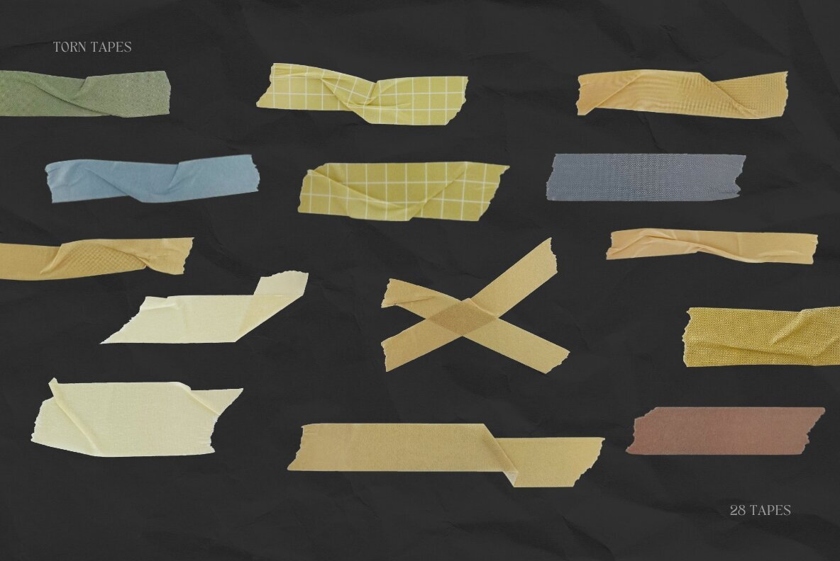 28 Colorful Torn Tapes 2