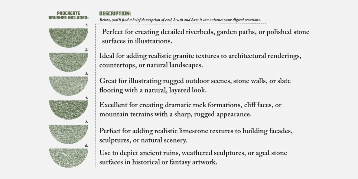 Stones   Marbles Procreate Brushes 2