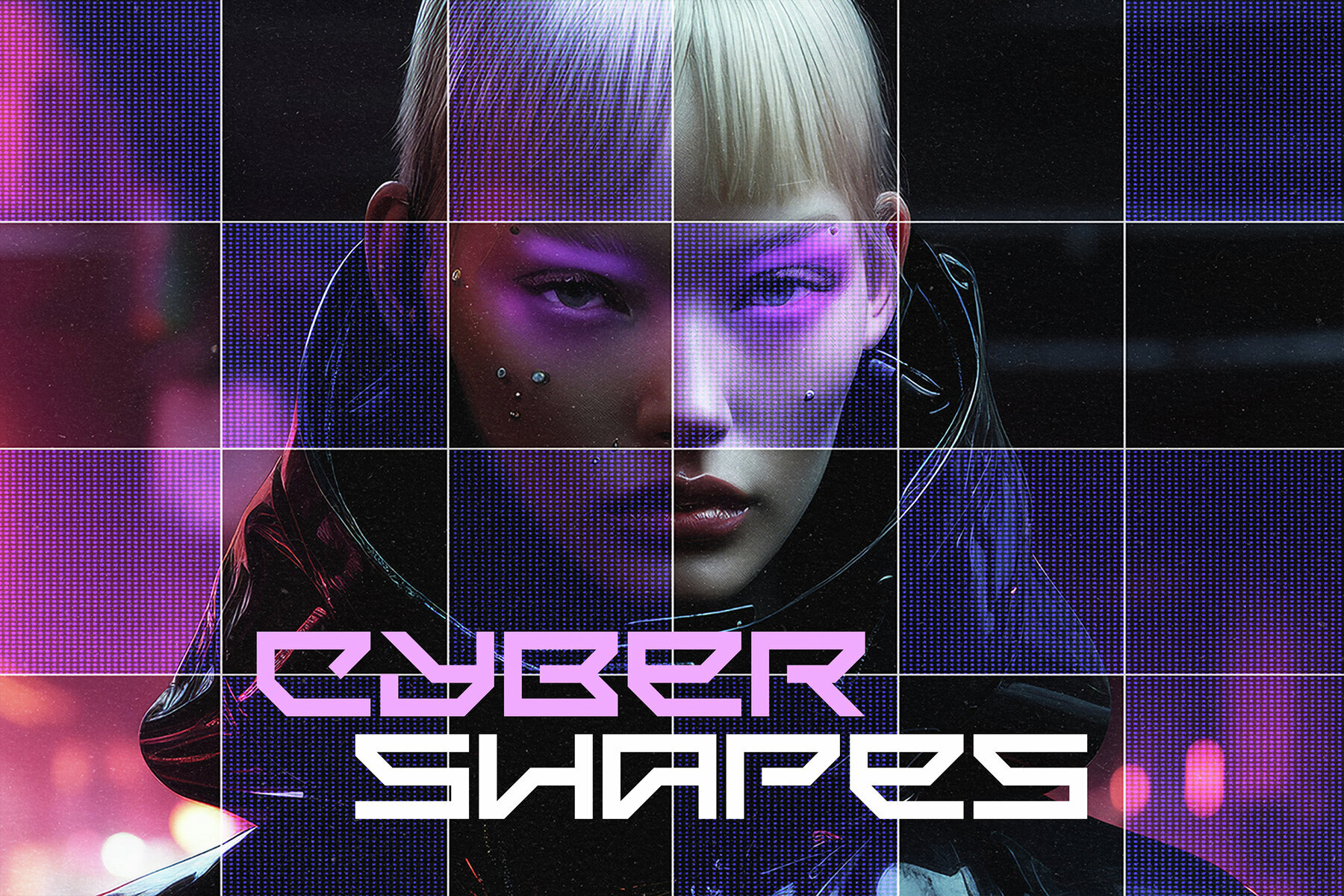 Cyber Shapes Photo Effect 1